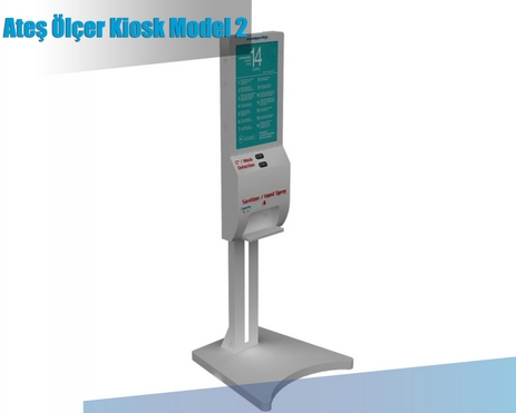 Ateş Ölçer Dezenfektan Kiosk Model 2.1 Ateş Ölçer Dezenfektan Kiosk Model 2.1