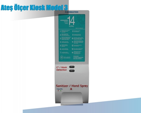 Ateş Ölçer Dezenfektan Kiosk Model 3.1 Ateş Ölçer Dezenfektan Kiosk Model 3.1