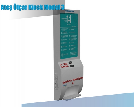 Ateş Ölçer Dezenfektan Kiosk Model 3.2 Ateş Ölçer Dezenfektan Kiosk Model 3.2
